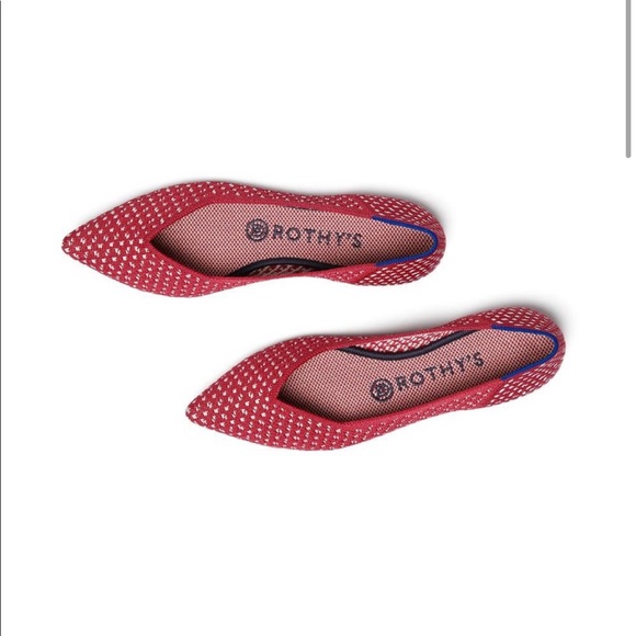 Rothy's The Point in Red Apple Honeycomb - Picture 3 of 11